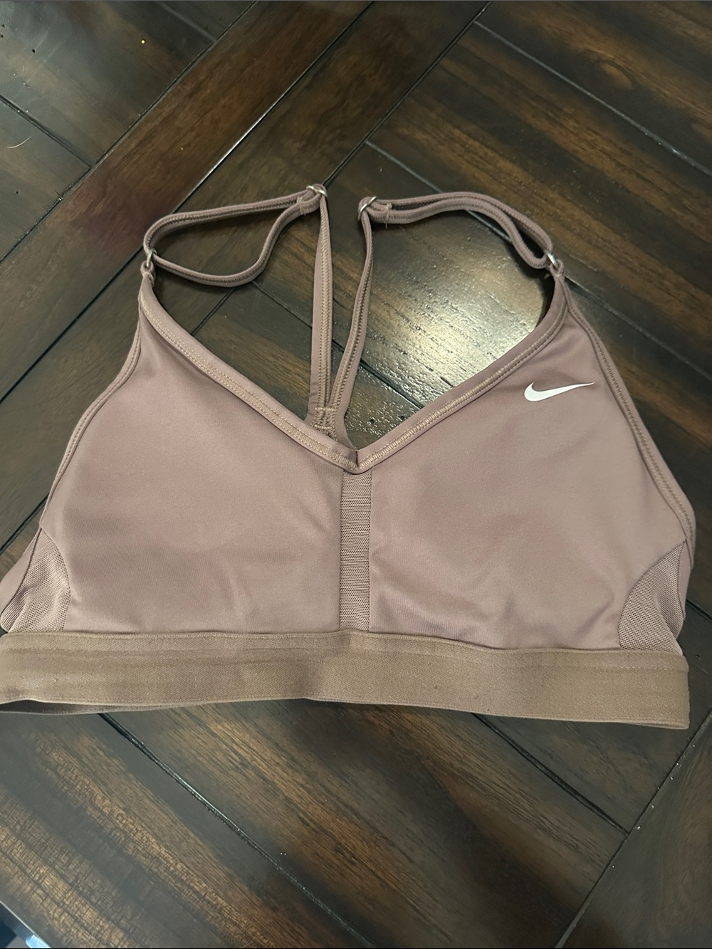 Nike Light Brown/Tab Strappy Back Sports Bra